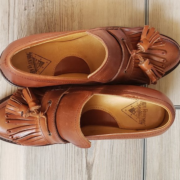John Fluevog Brown Leather Loafers with Tassels - Picture 3 of 3